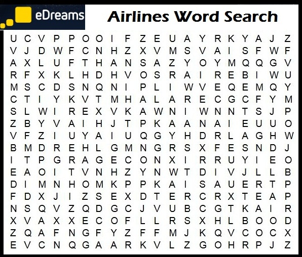 airlines wordsearch featured image - eDreams Travel Blog
