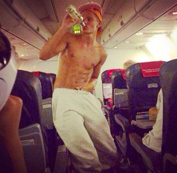 Bebida durante o voo