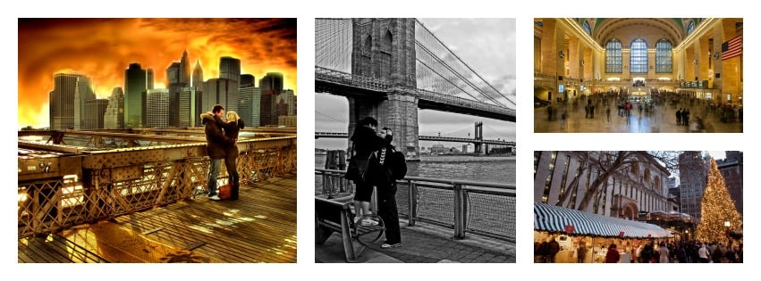 Collage de parejas en Nueva York