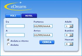 Widget Ricerca eDreams