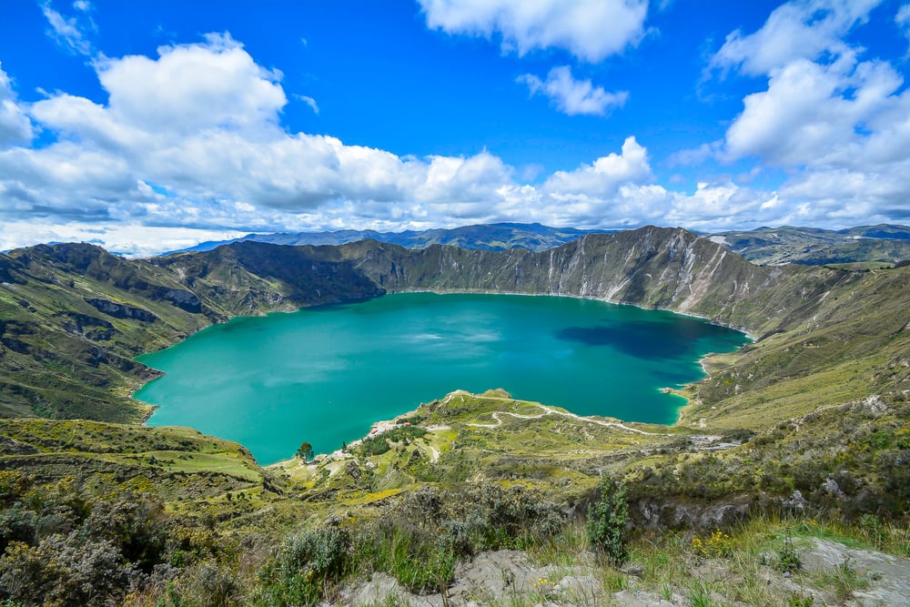 Quilotoa Lagoon in Ecuador