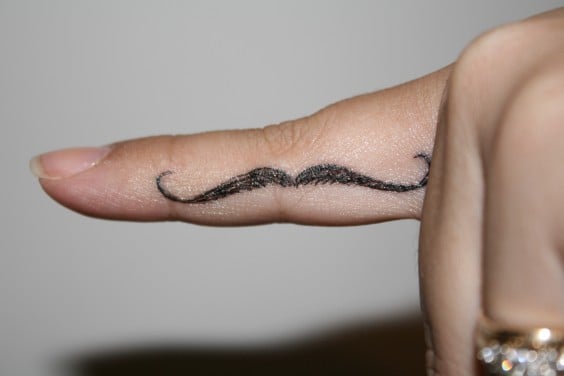 mustache tattoo