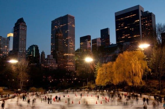 Ice skating at Wollman Rink in New York