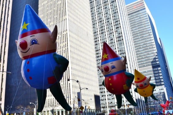 Globos gigantes del desfile de Acción de gracias en Nueva York