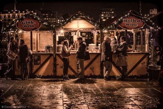 Chiosco di vino caldo a Londra