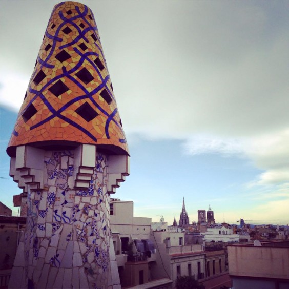 palau guell rooftop