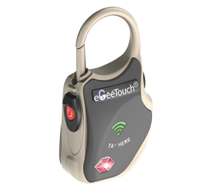 an egee touch phone activated travel lock