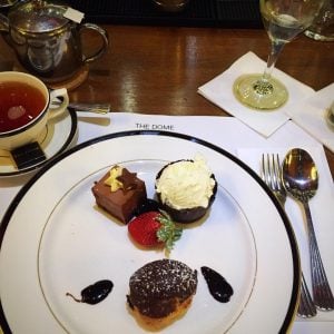 luxurious chocolate desserts served with tea at the dome edinburgh