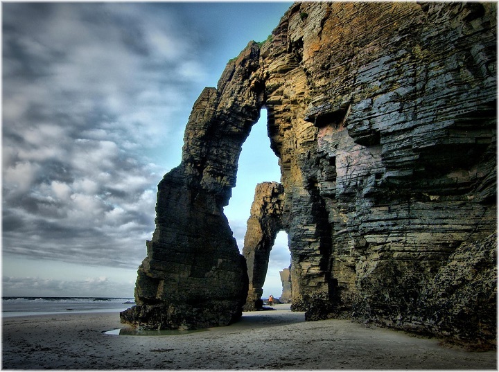 Beach of the Cathedrals in Ribadeo, Galicia, Spain