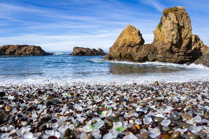 Glass Beach in California