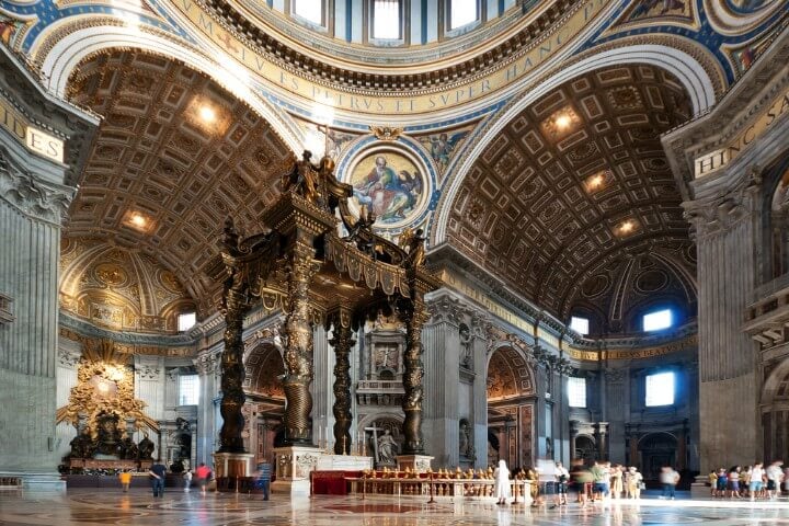 St Peter’s Basilica inside - in rome - italy