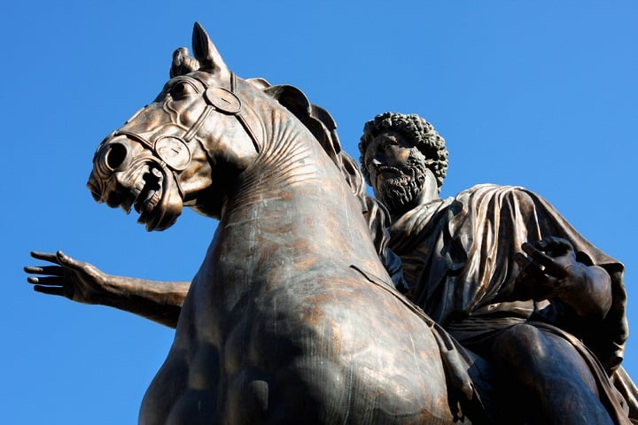 Statue Marco Aurelio at the Capitoline Hill in Rome, Italy - shutterstock_589187324 - Copy