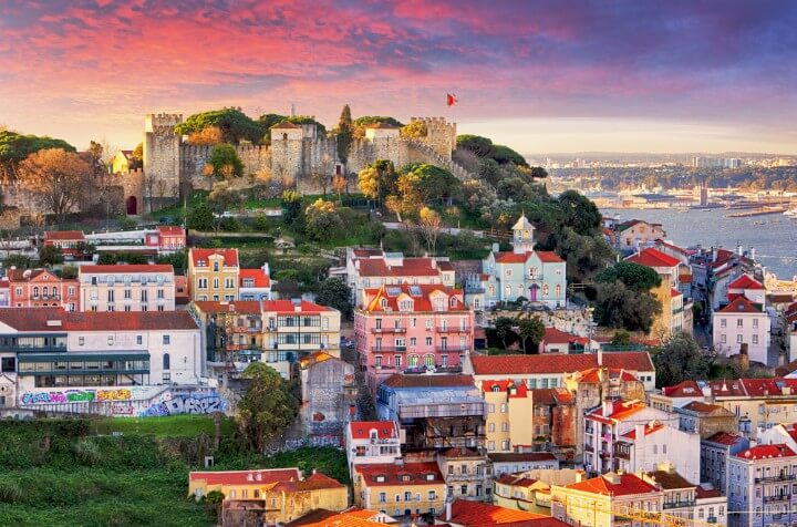 sao jorge castle in lisbon - portugal