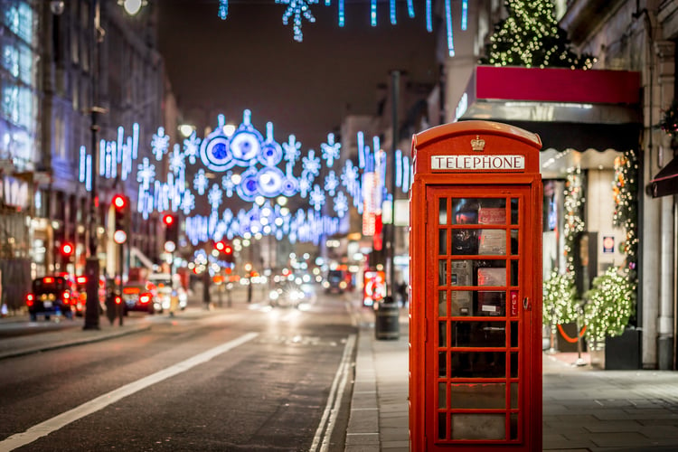 Christmas in London, England